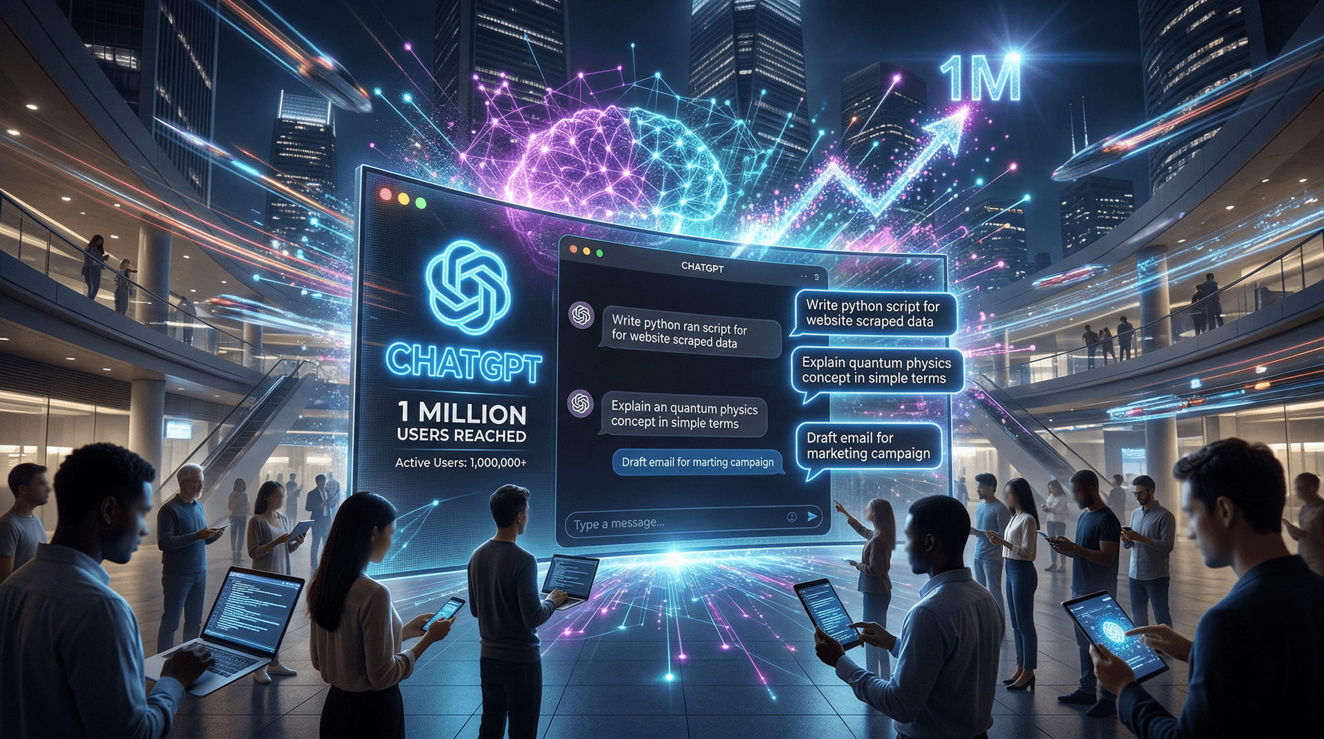 OpenAI's ChatGPT Rockets to 1M Users in 5 Days, Shattering Records