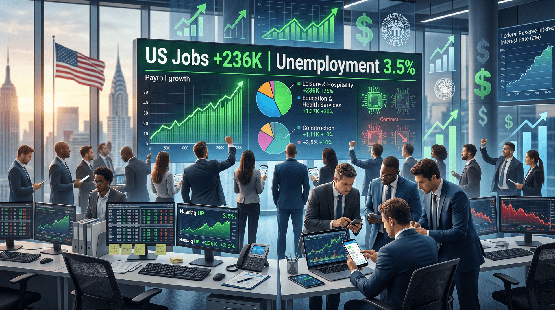 Review: US Jobs Report Shows 236K Gains Amid Tech Struggles