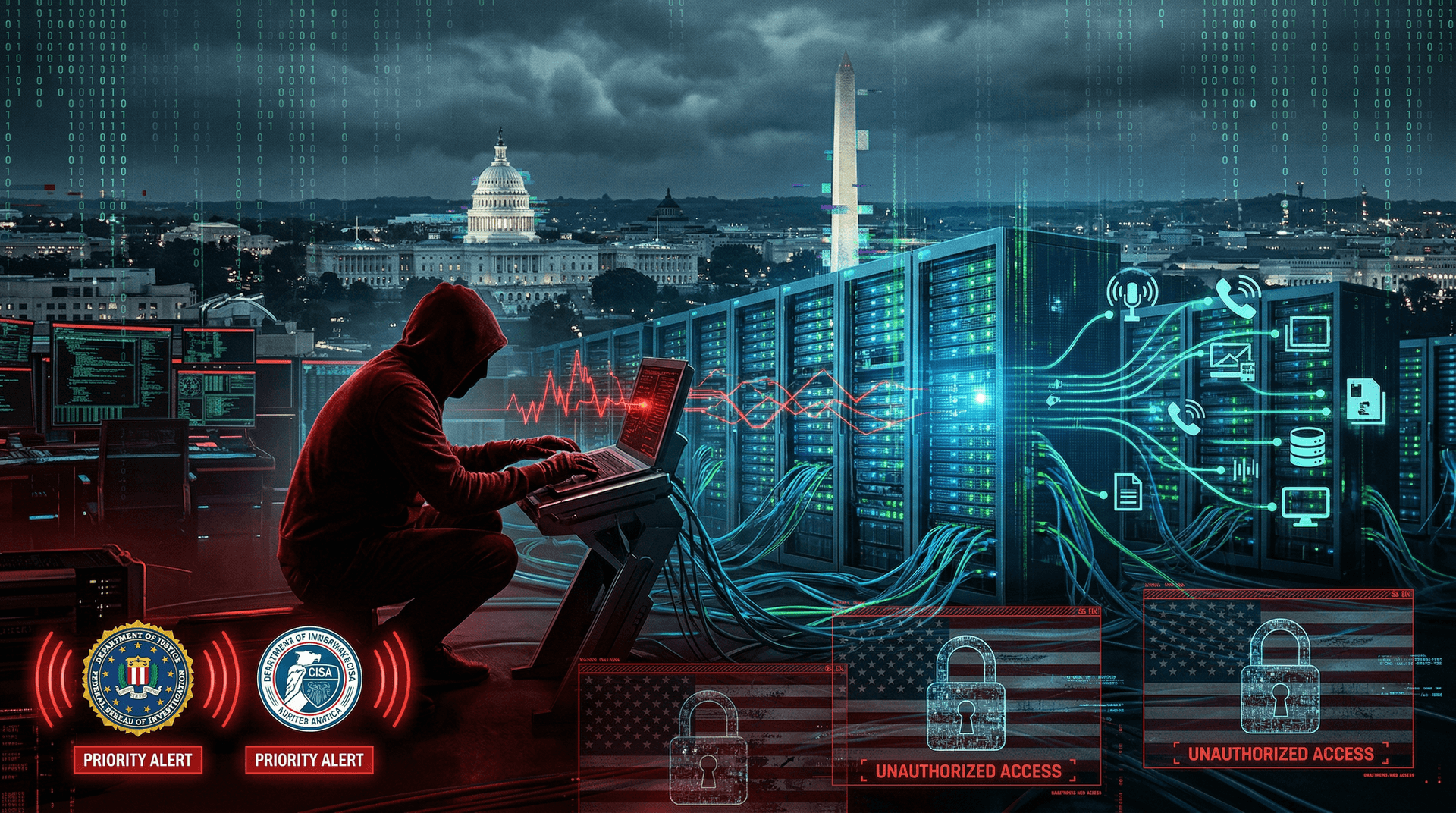 Chinese Salt Typhoon Hackers Breach US Telecoms, Target Top Officials