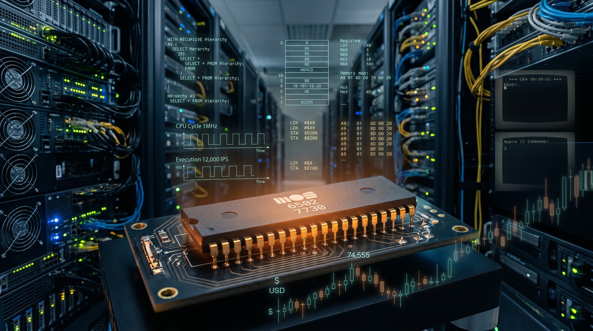 Postgres 6502 Emulation Achieves 12,000 Instructions per Second in Pure SQL