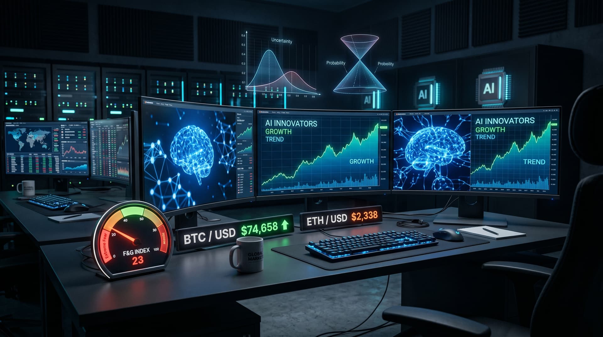 AI Stocks List from MarketBeat as Crypto Fear Index Hits 23