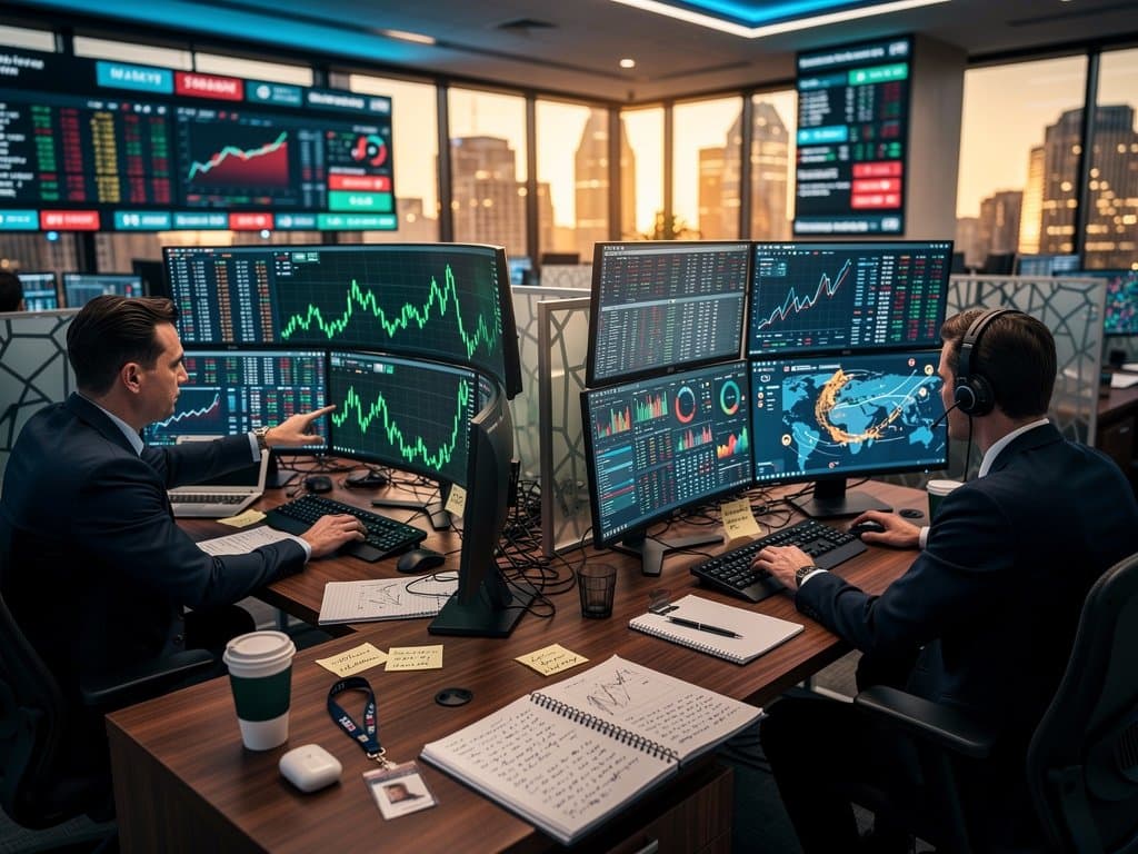 Trading screens show Bitcoin surge to $76,635 and Strait of Hormuz oil routes amid crypto market data